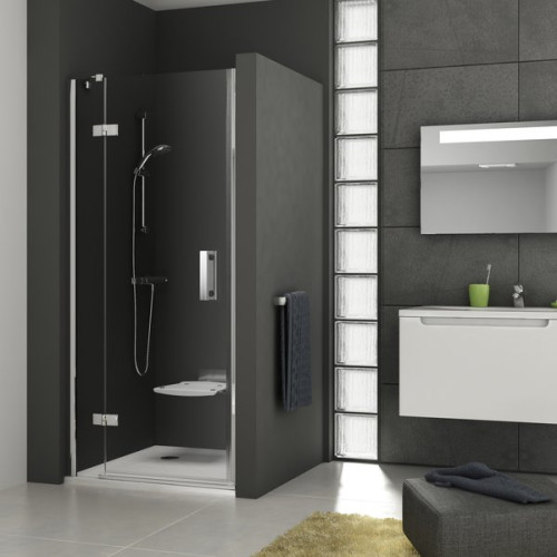 Dušas durvis SmartLine  SMSD2-90 A-R hroms+stiklsTransparent