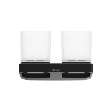 Melns turētājs ar divām glāzēm 10° black TD 220.20